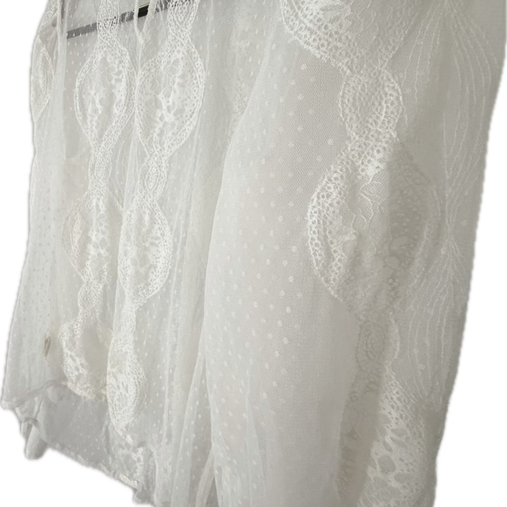 Anthropologie Forever That Girl Sheer Lace Blouse XL - Picture 6 of 8